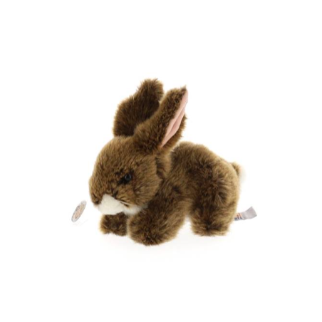 PELUCHE LAPIN BRUN FONCE - 18CM