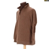 LOVERGREEN SWEAT COL ZIP CAMEL+COUDE