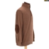 LOVERGREEN SWEAT COL ZIP CAMEL+COUDE