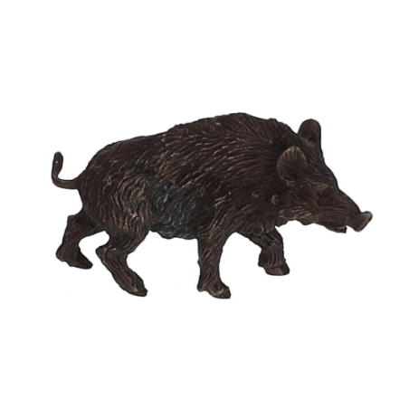 SANGLIER TETE PENCHEE ETAIN PATINE (BRONZE)