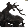 LOVERGREEN BRONZE COMBAT DE CERFS SUR SOCLE