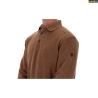 LOVERGREEN SWEAT COL BOUTONNE MARRON