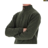 Pull LOVERGREEN LAMBSWOOL COL ZIPPE KAKI