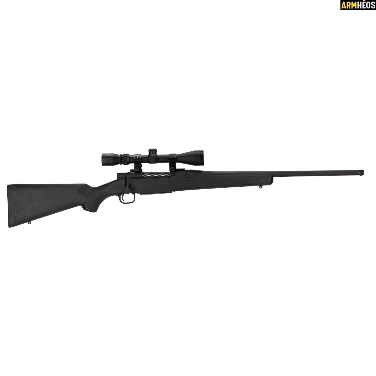 PACK MOSSBERG PATRIOT SYNTHÉTIQUE CANON FILETÉ 56 CM + LUNETTE 3-9X40. droit