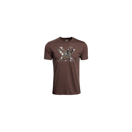 T-SHIRT MARRON LOGO VORTEX CAMOUFLAGE