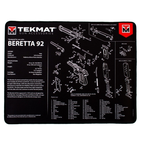 TAPIS DE DÉMONTAGE TEKMAT ULTRA POUR PISTOLET BERETTA 92