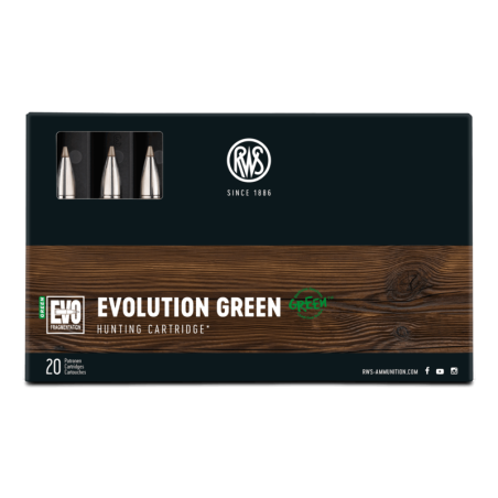 RWS CAL .8X57 JRS, EVOLUTION GREEN - 9GRAMMES