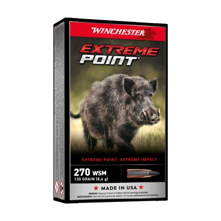 WINCHESTER CAL .270WSM, EXTREME POINT - 8.4GRAMMES