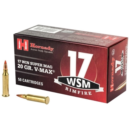 HORNADY .17 WSM SUPER MAG 20GR V-MAX