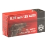 GECO 6.35 BROWNING FMJ 49GR X50