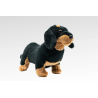 PELUCHE TECKEL AVEC LAISSE 28CM